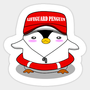 Lifeguard Penguin Sticker